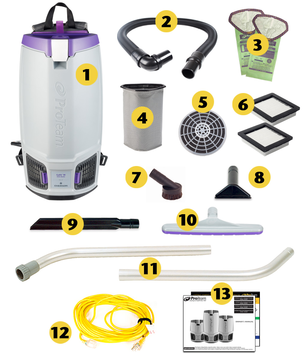 Proteam Super Coach Pro® 10 | Proteam Backpack Vacuum Package | Buy  Janitorial Direct | Janitor's Closet - Buy Janitorial Direct